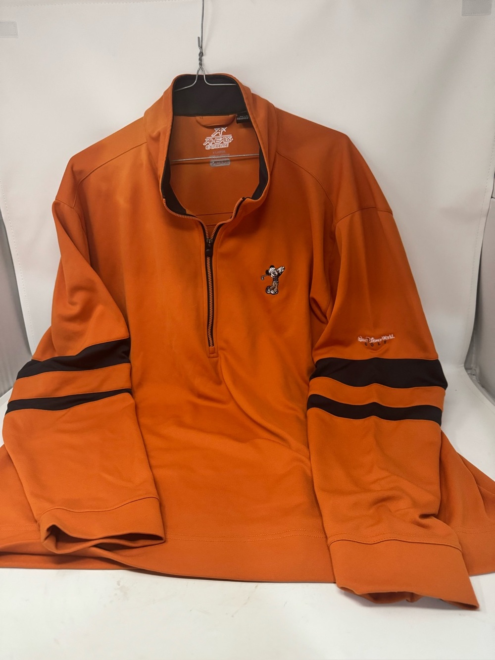 Ahead extreme quarter zip Walt Disney World, golf orange men’s SZ XL preowned